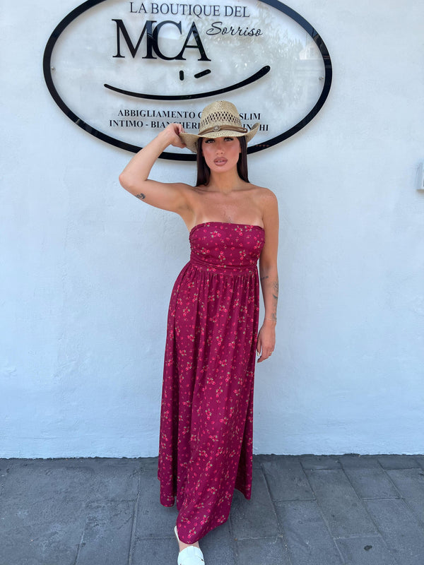 DRESS AMANDA BORDEAUX