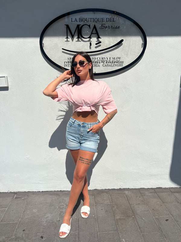 T-SHIRT CROP CLELIA ROSA